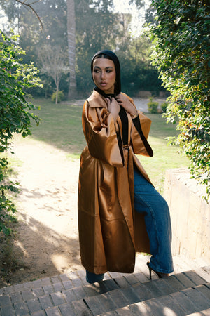 MIRA COAT IN YELLOW GOLD