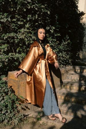 MIRA COAT IN YELLOW GOLD