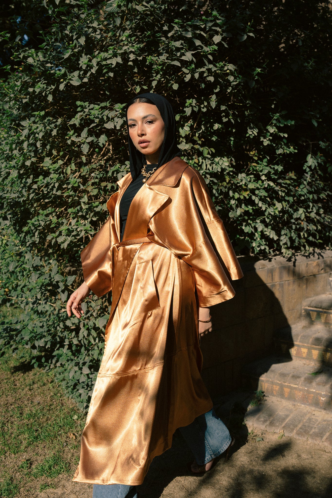 MIRA COAT IN YELLOW GOLD