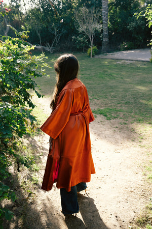 MIRA COAT IN ORANGE