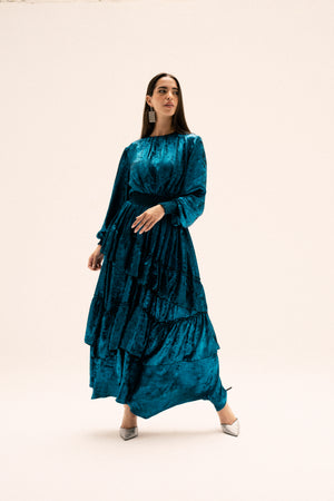 FREYA DRESS IN ELECTRIC BLUE