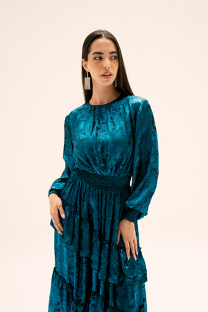 FREYA DRESS IN ELECTRIC BLUE