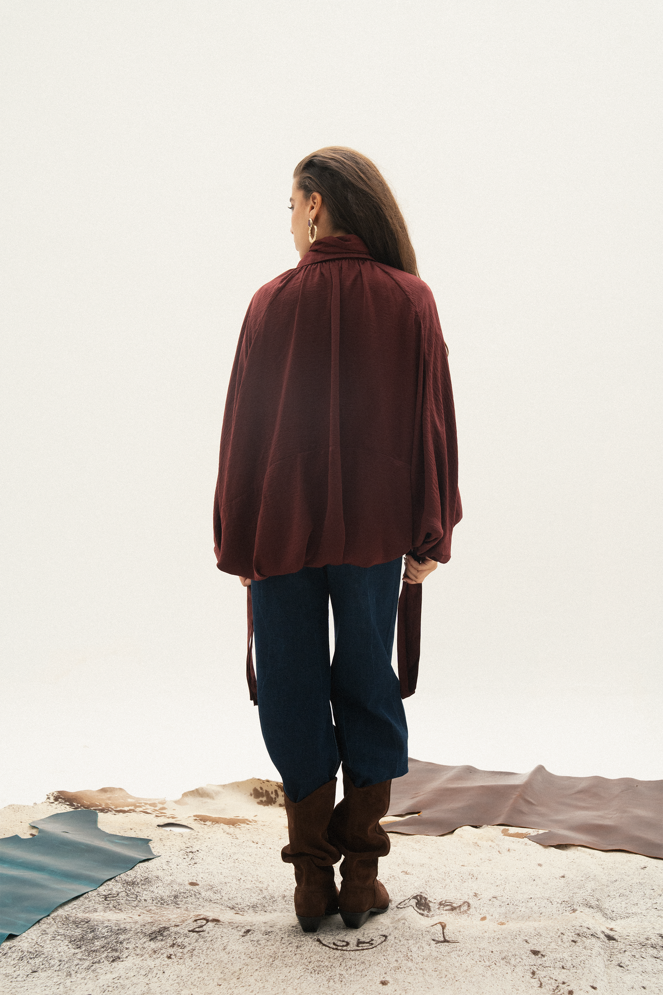 KAIA JACKET IN BURGUNDY