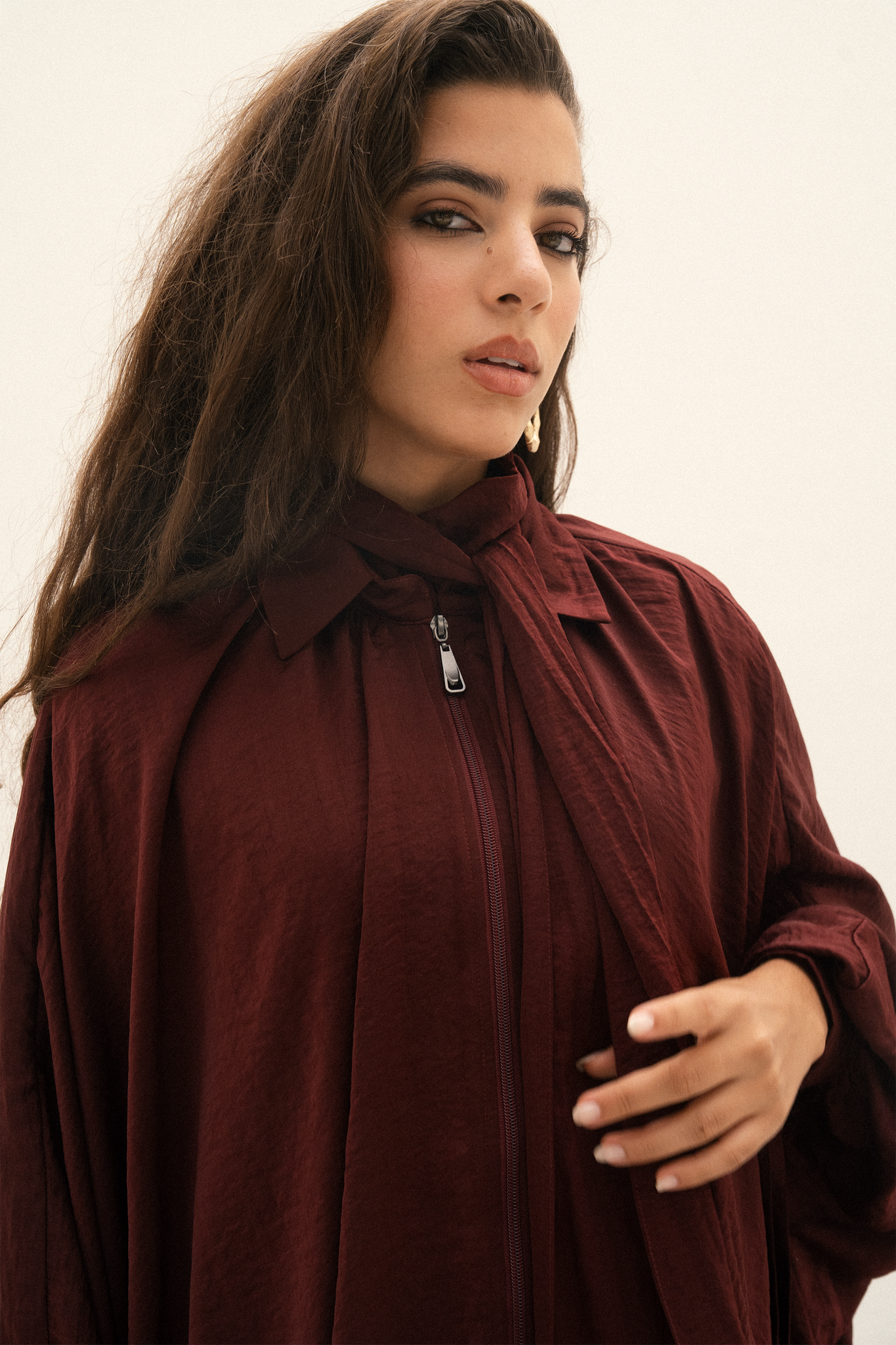 KAIA JACKET IN BURGUNDY