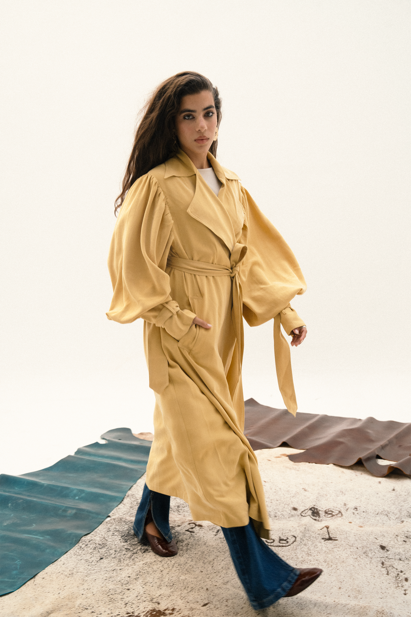 QUELLA COAT IN YELLOW