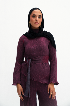 ZIA SET IN BURGUNDY