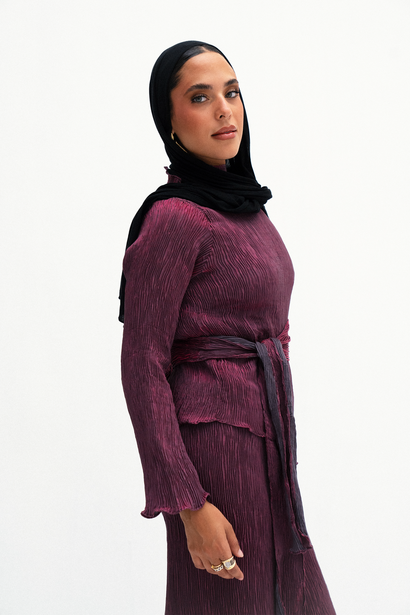 ZIA SET IN BURGUNDY