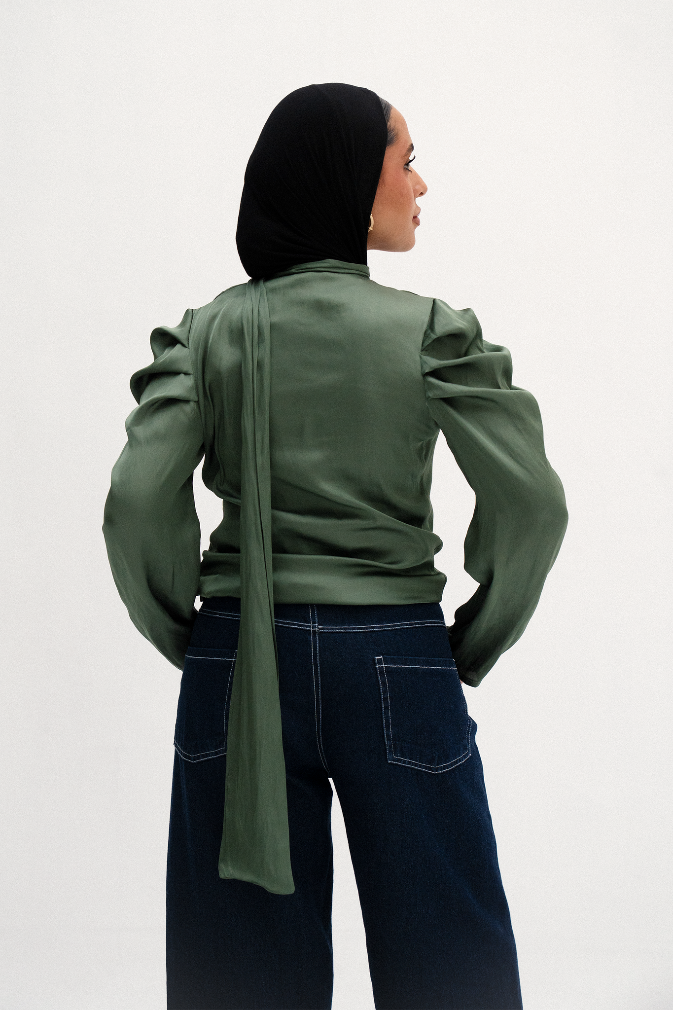 ROSELLA TOP IN OLIVE