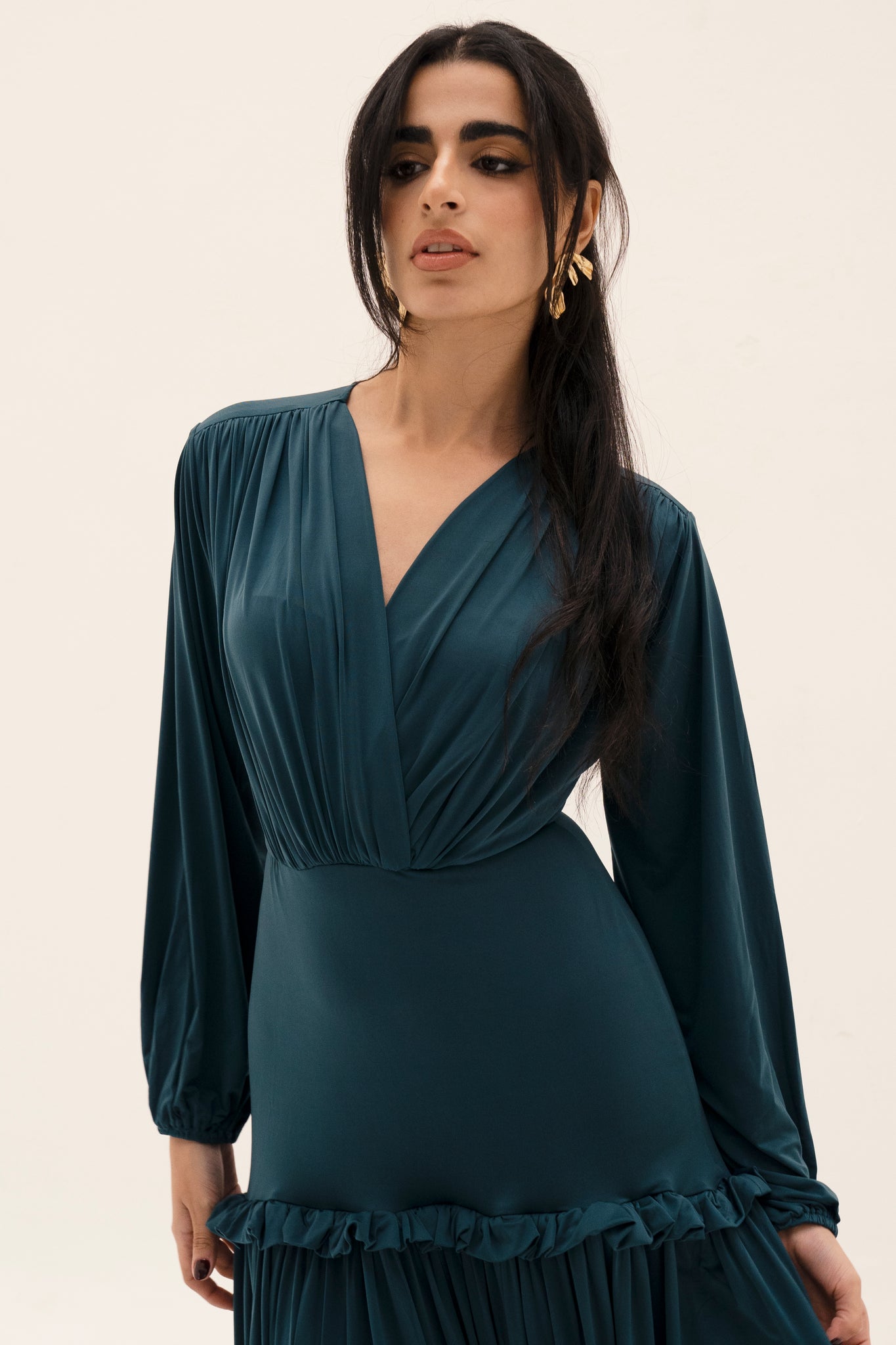 LYRA DRESS IN TEAL