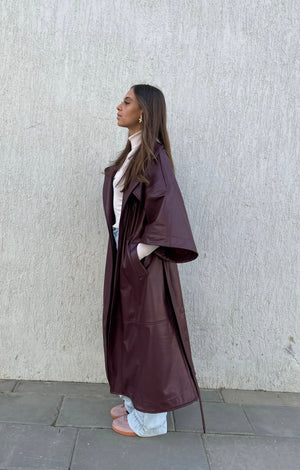 LIZZY COAT IN BURGUNDY