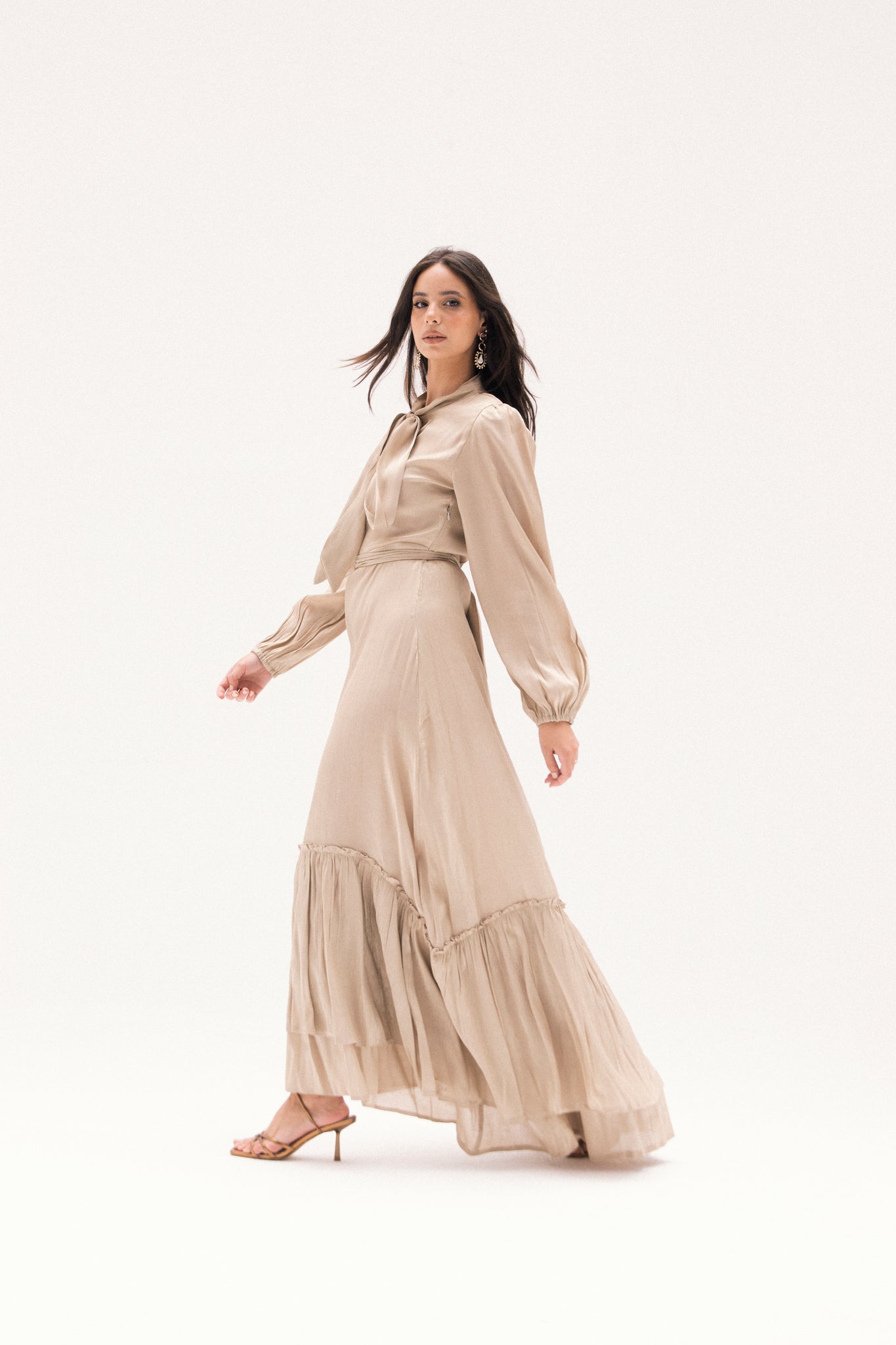 PERLA DRESS IN BEIGE