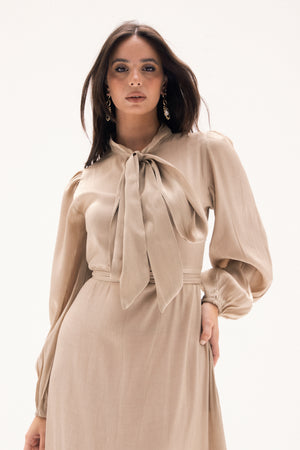 PERLA DRESS IN BEIGE